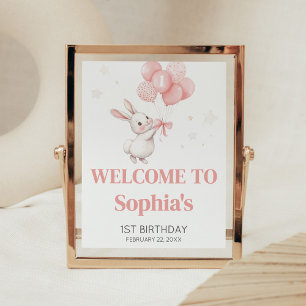 Some Bunny Balloon Birthday Party Welcome Sign