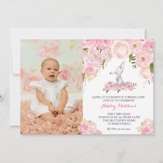 some bunny birthday invitation (Front)