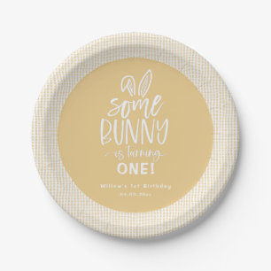 Some Bunny Birthday Party Paper Plate