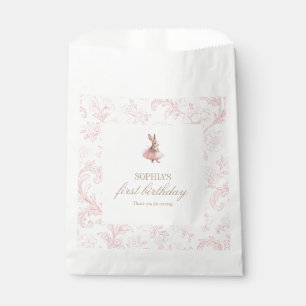 Some Bunny Birthday Pink Bunny Party Favour Bags
