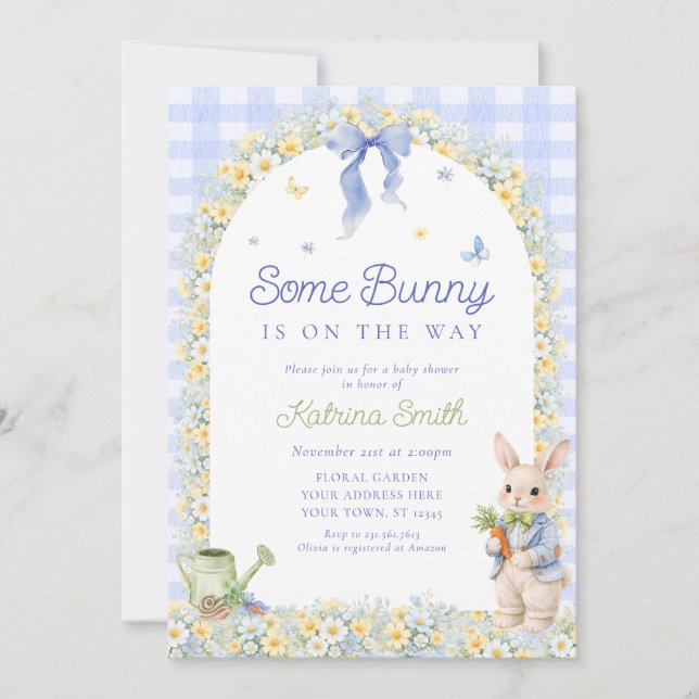 Some Bunny Boy Baby Shower Invitation (Front)