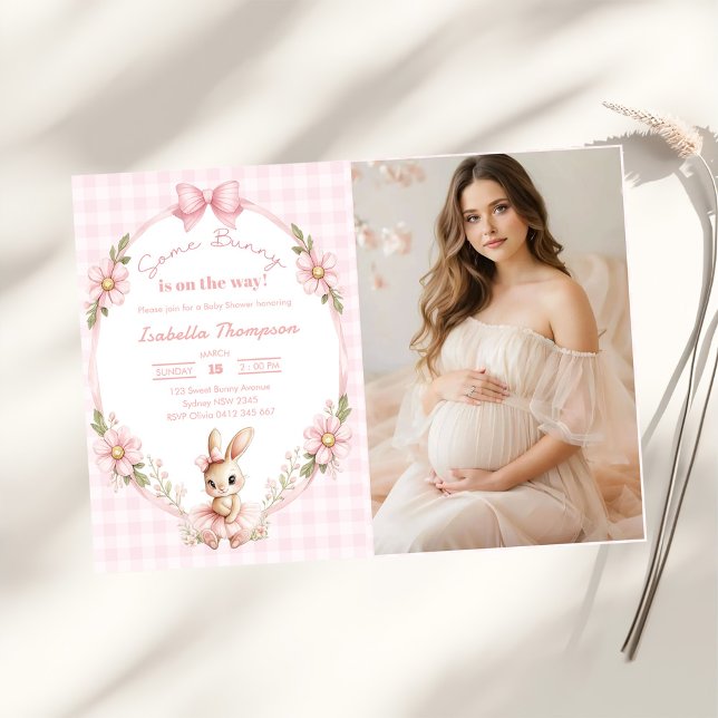 Some Bunny Cute Baby Shower Photo Invitation (Creator Uploaded)