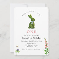 Some Bunny Cute watercolor Topiary Rabbit 