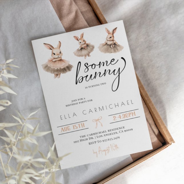 Some Bunny Easter Birthday Invitation (Creator Uploaded)