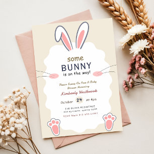 Some Bunny Elegant Rabbit Baby Shower Invitation