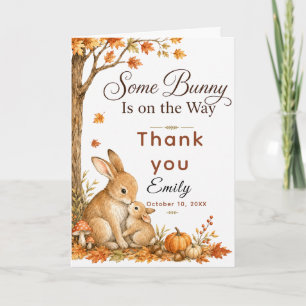 Some Bunny Fall Baby Shower Thank You Card