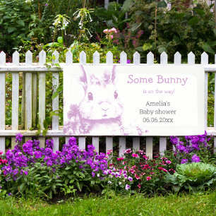 Some Bunny is coming Baby Shower  Banner