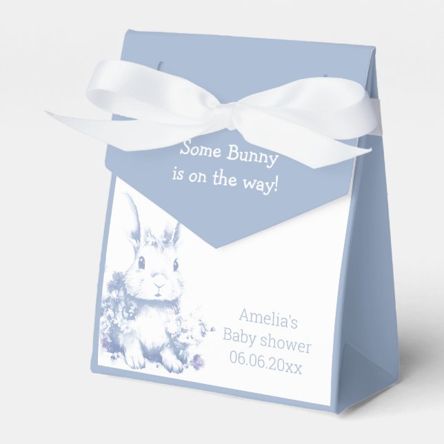 Some Bunny is coming Baby Shower  Favour Box (Front Side)