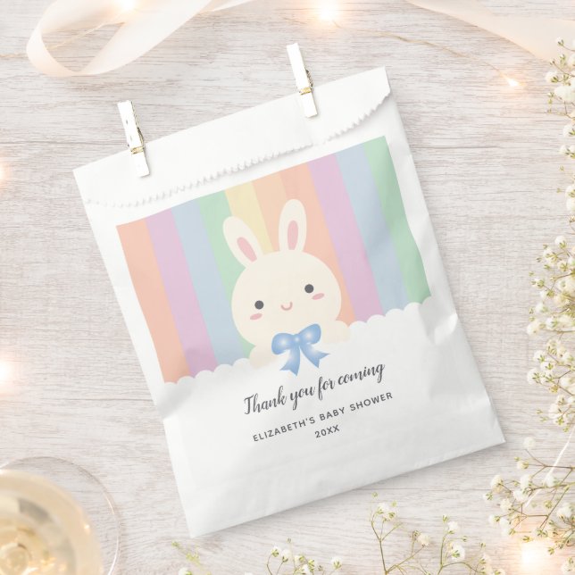 Some Bunny is Coming Gender Reveal Boy Baby Shower Favour Bags (Clipped)