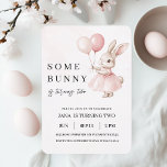 Some Bunny Is Having a Birthday | Pastel Pink  Invitation<br><div class="desc">Hop into a fun and adorable celebration with this Some Bunny Is Having a Birthday Pastel Pink Invitation! Featuring a sweet bunny illustration, soft pastel pink hues, and whimsical typography, this charming invite is perfect for a bunny-themed birthday party. Customise it with your child's name and party details to create...</div>