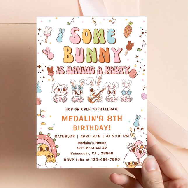 Some Bunny Is Having A Party Birthday Party Invitation (Creator Uploaded)