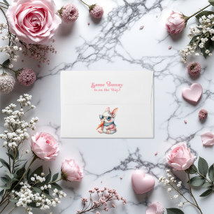 Some Bunny Is On the Way Baby Shower Envelope