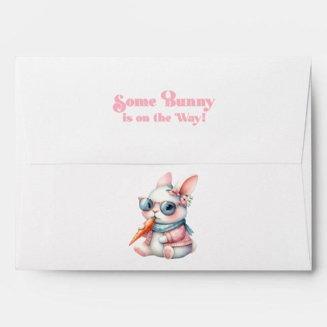 Some Bunny Is On the Way Baby Shower Envelope (Back (Top Flap))