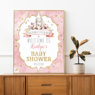Some Bunny Is On The Way! Baby Shower Welcome Poster
