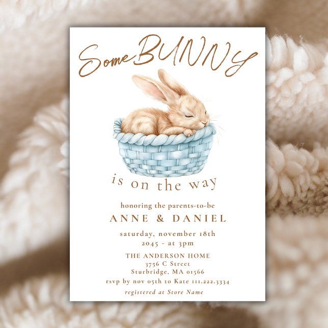 Some Bunny Is On The Way Couples Shower  Invitation (Creator Uploaded)