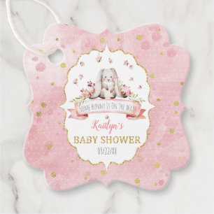 Some Bunny Is On The Way! Easter Baby Shower Favour Tags