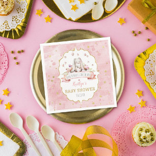 Some Bunny Is On The Way! Easter Baby Shower Napkin