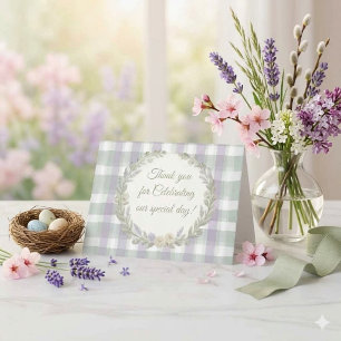 Some Bunny is One 1st Birthday Thank You Card