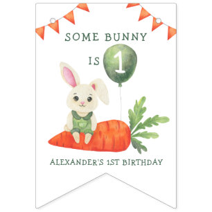 Some Bunny is One Birthday Bunting