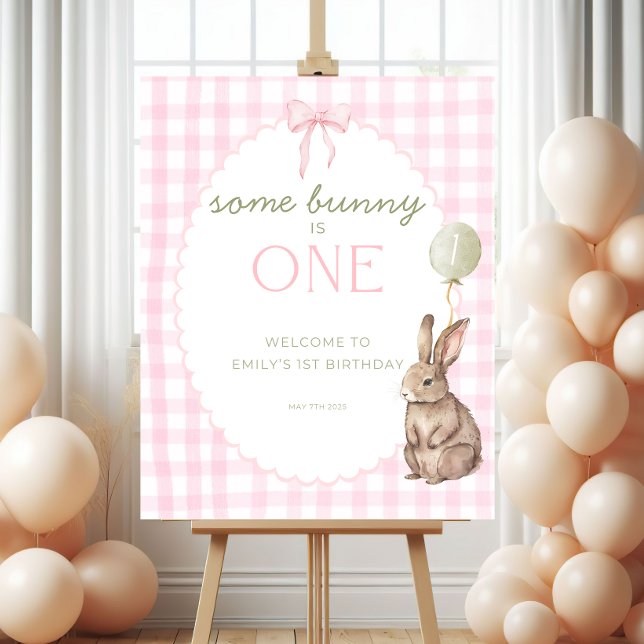 Some Bunny is One Birthday Welcome Sign (Creator Uploaded)