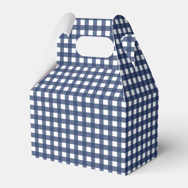 Some Bunny is One blue Gingham Birthday Favour Box (Front Side)
