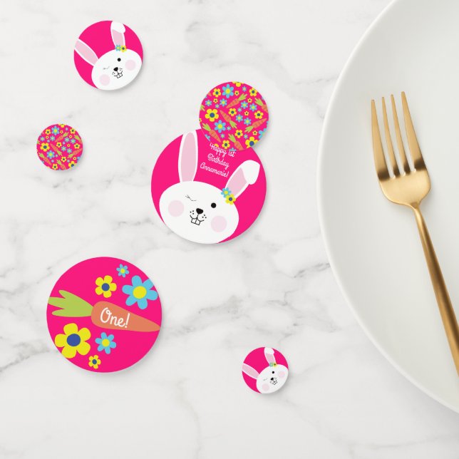 Some Bunny is One Cute Rabbit 1st Birthday Party Confetti (Group)