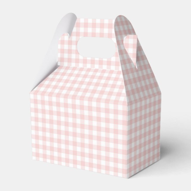Some Bunny is One Pink Gingham Birthday Favour Box (Front Side)