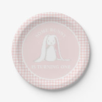 Some Bunny is One Pink Gingham Birthday