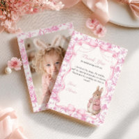 Some Bunny Is One Pink Toile Bunny 
