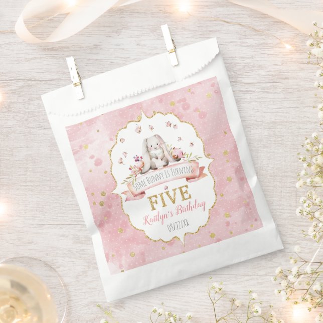 Some Bunny is Turning Five 5th Birthday Favour Bags (Clipped)