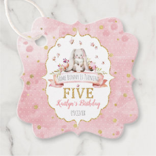 Some Bunny is Turning Five 5th Birthday Favour Tags