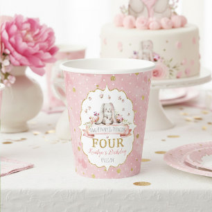 Some Bunny is Turning Four 4th Birthday Paper Cups