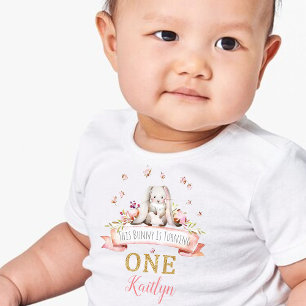 Some Bunny is Turning One 1st Birthday Baby T-Shirt