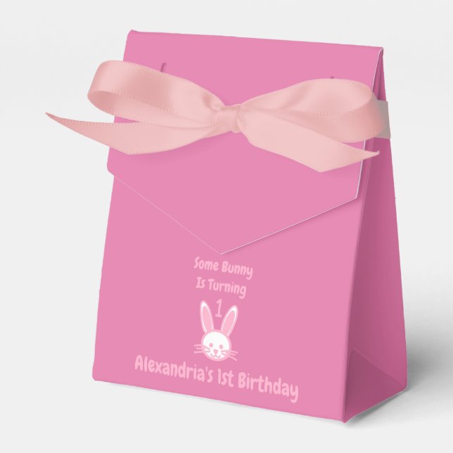 Some Bunny Is Turning One Birthday Favour Box (Front Side)