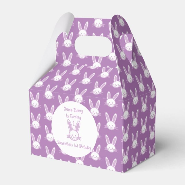 Some Bunny Is Turning One Birthday Favour Box (Front Side)