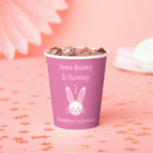Some Bunny Is Turning One Birthday Paper Cups