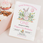 Some Bunny Is Turning One Bunny 1st Birthday Party Invitation<br><div class="desc">Some Bunny Is Turning One Bunny 1st Birthday Party Invitation
All designs are © PIXEL PERFECTION PARTY LTD</div>