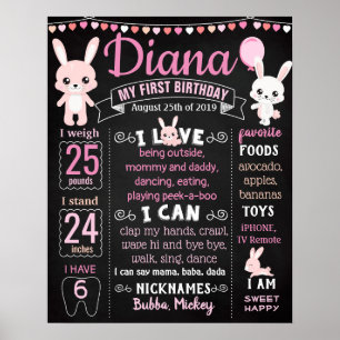 Some Bunny is turning one Ester Birthday sign