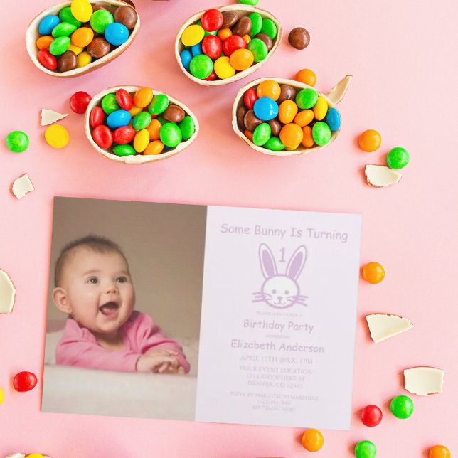 Some Bunny Is Turning One: First Birthday Invitation (Creator Uploaded)