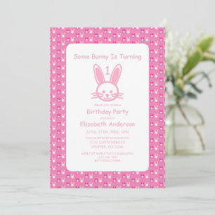 Some Bunny Is Turning One: First Birthday Invitation