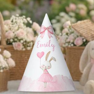 Some Bunny is Turning One Pink Coquette Ballerina Party Hat