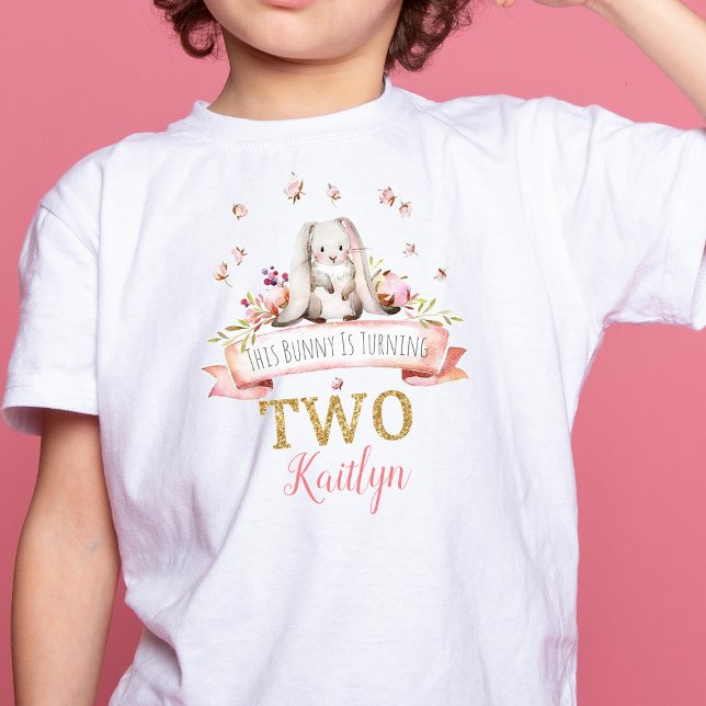 Some Bunny is Turning Two 2nd Birthday Baby T-Shirt (Creator Uploaded)