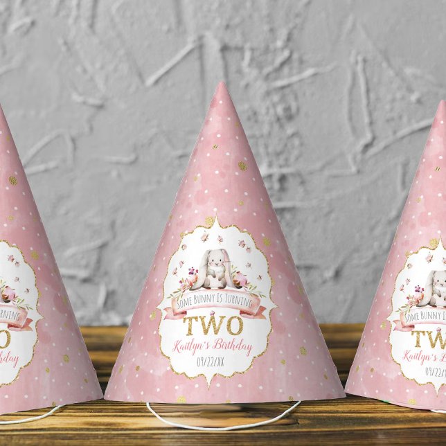 Some Bunny is Turning Two 2nd Birthday Party Hat (Creator Uploaded)