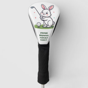 Some Bunny Loves Golf Spring Garden Green Funny Head Cover