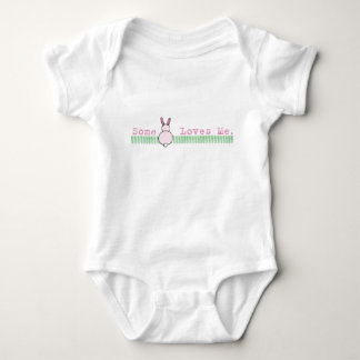 Some bunny Loves Me (girl) Baby Bodysuit