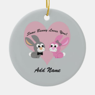 Some bunny Loves You! Ceramic Tree Decoration