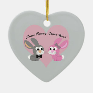 Some bunny Loves You! Ceramic Tree Decoration