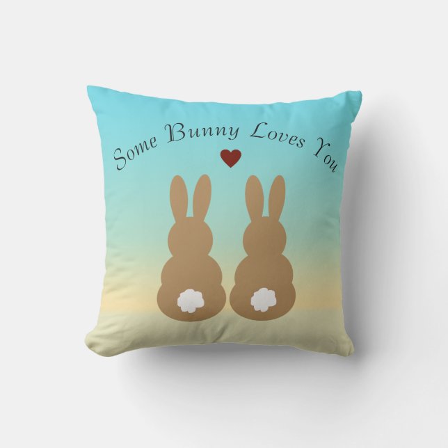 Some Bunny Loves You Cushion (Front)