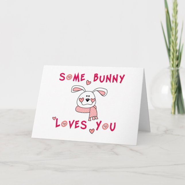 Some Bunny Loves You Holiday Card (Front)