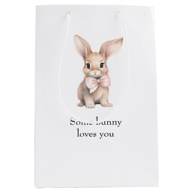 Some Bunny Loves You Medium Gift Bag (Front)